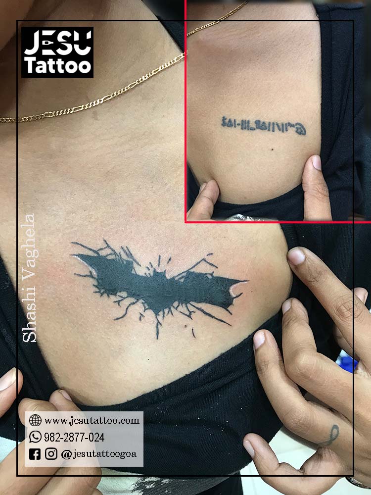 bat tattoo on chest 1