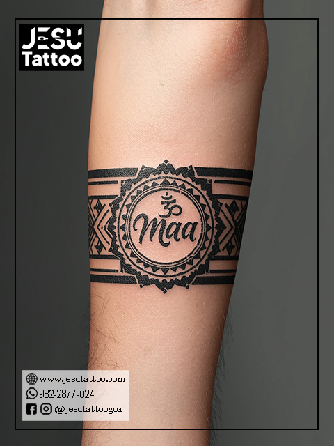 Sacred Design Maa Tribal Mandala Tattoo at Jesu Tattoo Studio in Goa
