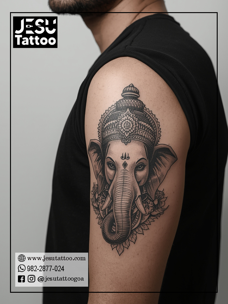 Get Inked at Jesu Tattoo Studio, the Best Ganesh Tattoos in Calangute, Goa, During This Ganesh Festival.