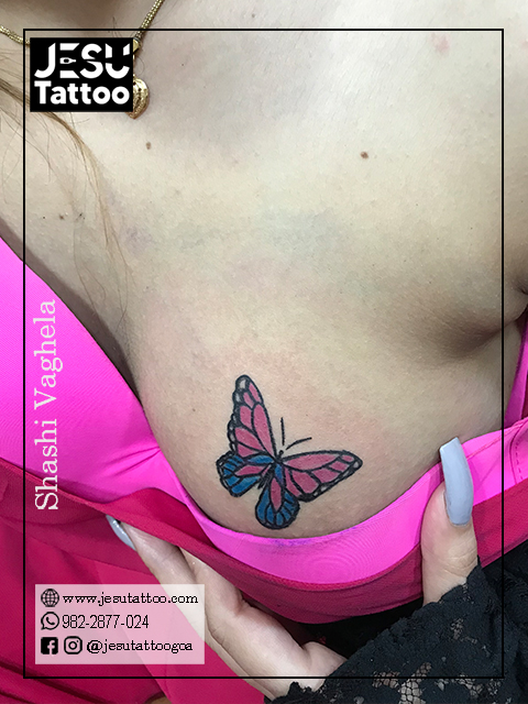 Chest Butterfly Tattoo – Top Goa Tattoo Shop Experience